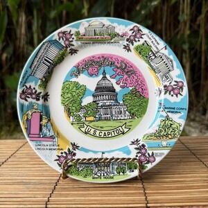 Washington D.C. Decorative Collector Plate‎ Landmarks U.S. Capitol Wall Hanging